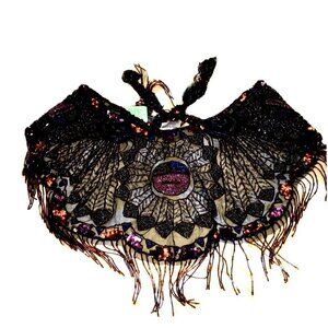 Sharmark Couture Knot-Knot Glass Beaded Shawl, Skirt Wrap or Bikini Wrap S-XL